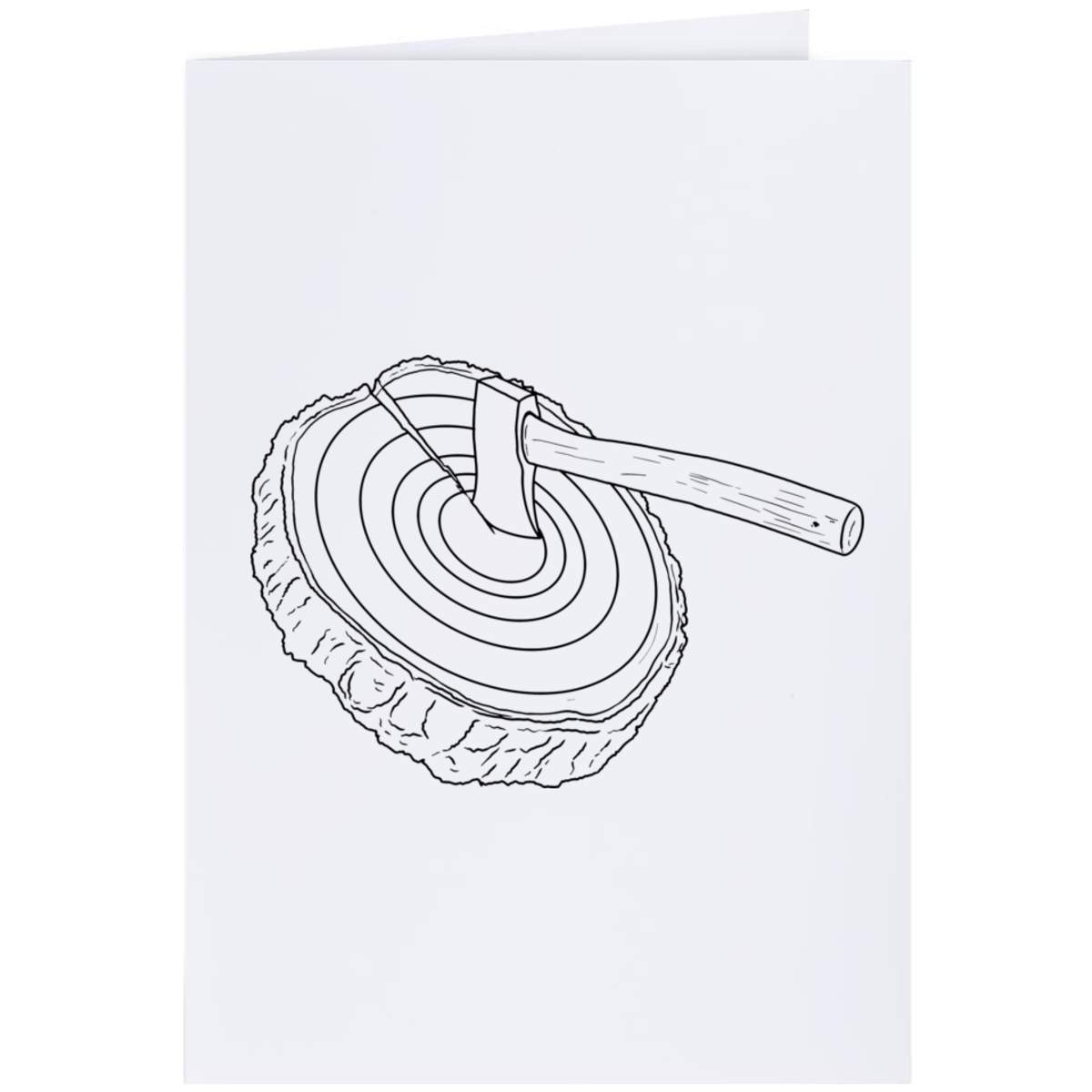 Large (A4) 'Axe Throwing Target' Blank Greeting Card (GC00048526)
