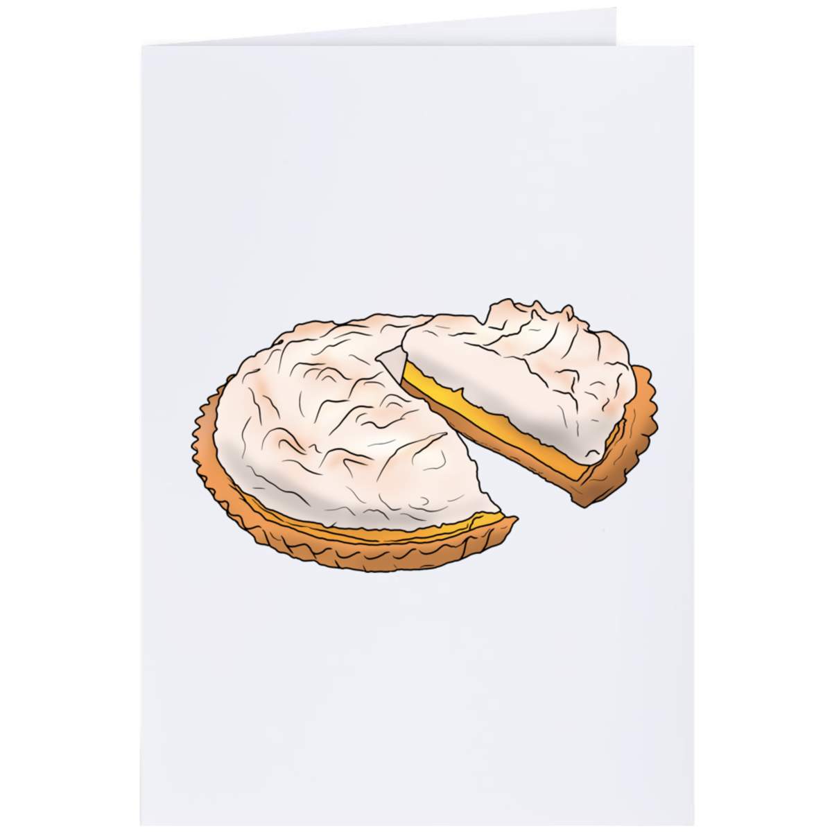 Large (A4) 'Lemon Meringue Pie' Blank Greeting Card (GC00049954)