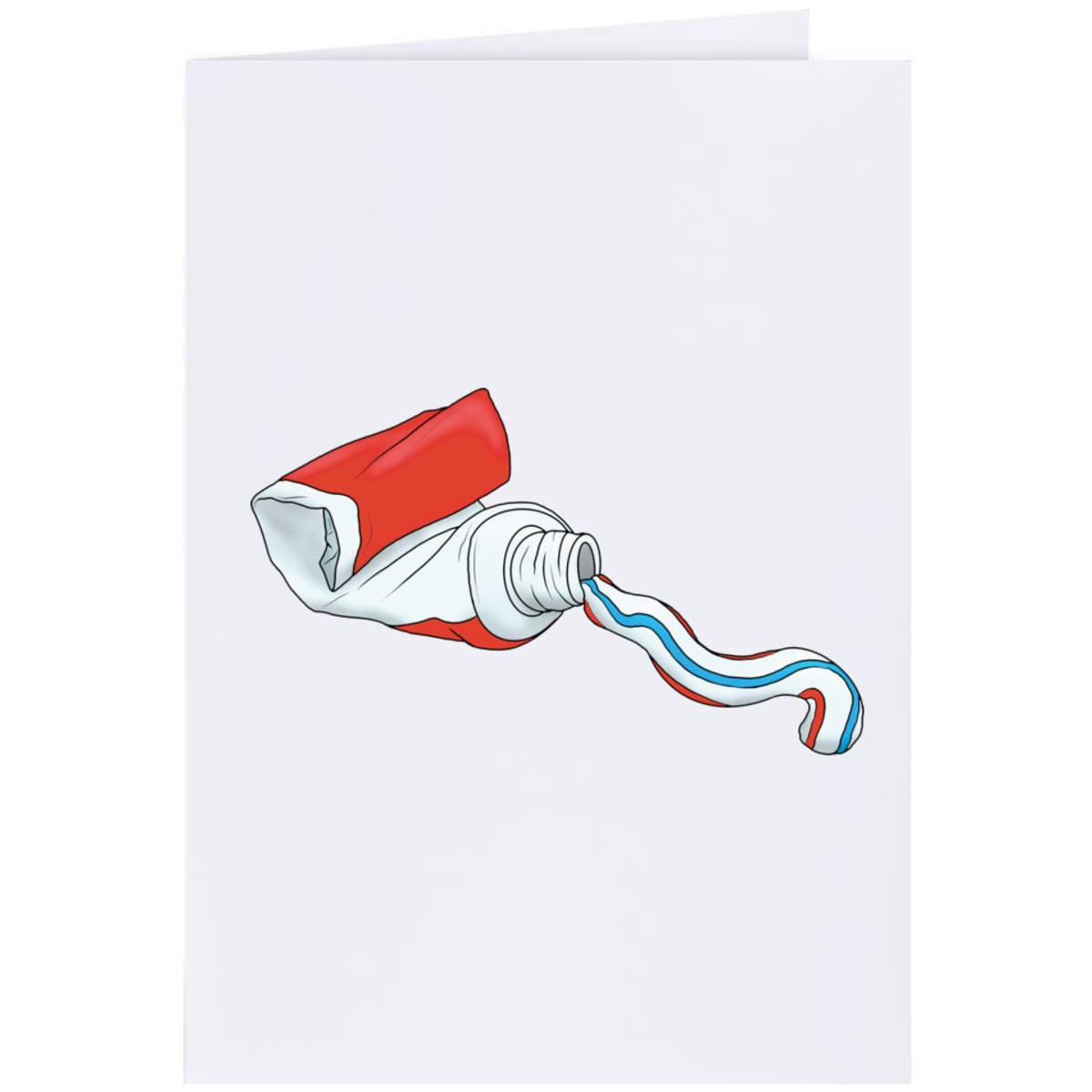 'Toothpaste' Greeting Card - A4 - Blank Inside for Birthdays, Thank You Notes, Invitations and Gifts (GC00051908)