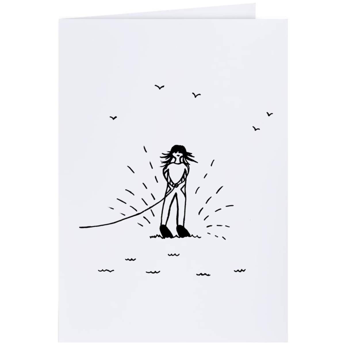 'Fun Water Skiing' Greeting Card - A4 - Blank Inside for Birthdays, Thank You Notes, Invitations and Gifts (GC00052522)