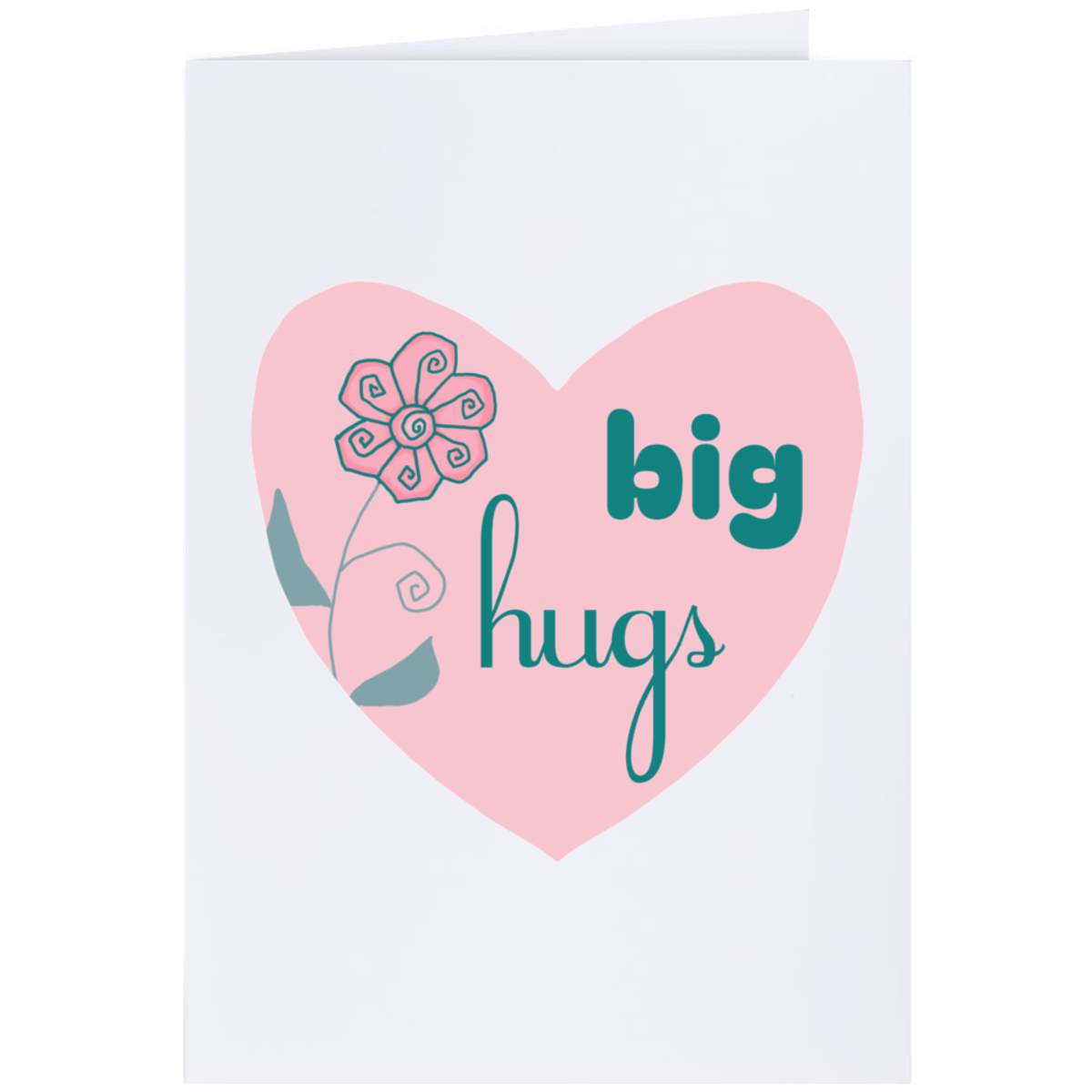 'Big Hugs' Greeting Card - A4 - Blank Inside for Birthdays, Thank You Notes, Invitations and Gifts (GC00059774)