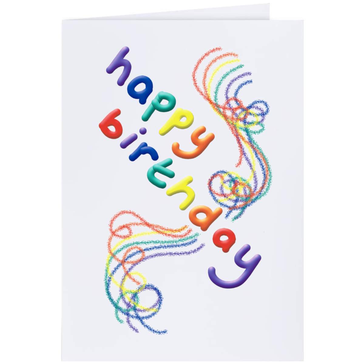 'Happy Birthday Rainbow ' Greeting Card - A4 - Blank Inside for Birthdays, Thank You Notes, Invitations and Gifts (GC00070562)