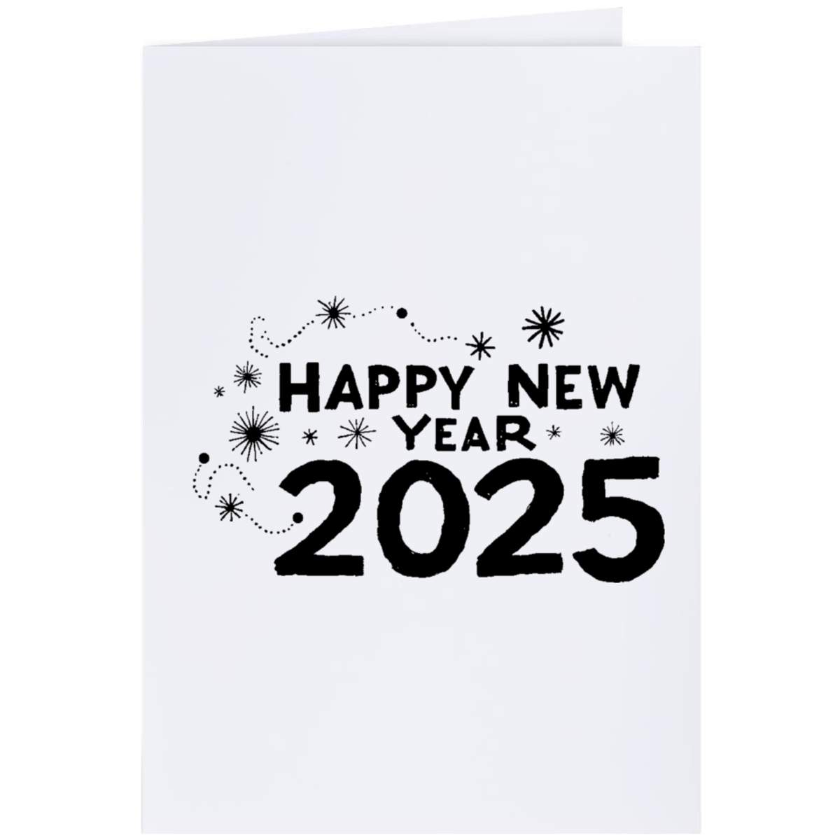 'Happy New Year 2025' Greeting Card - A4 - Blank Inside for Birthdays, Thank You Notes, Invitations and Gifts (GC00070774)