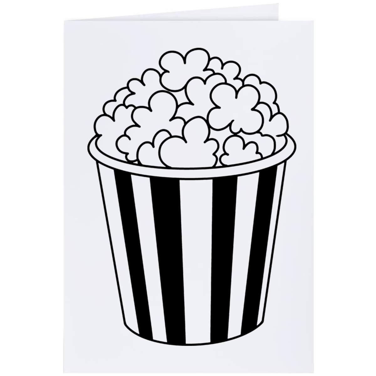 Large (A4) 'Popcorn Bucket' Blank Greeting Card (GC00073556)