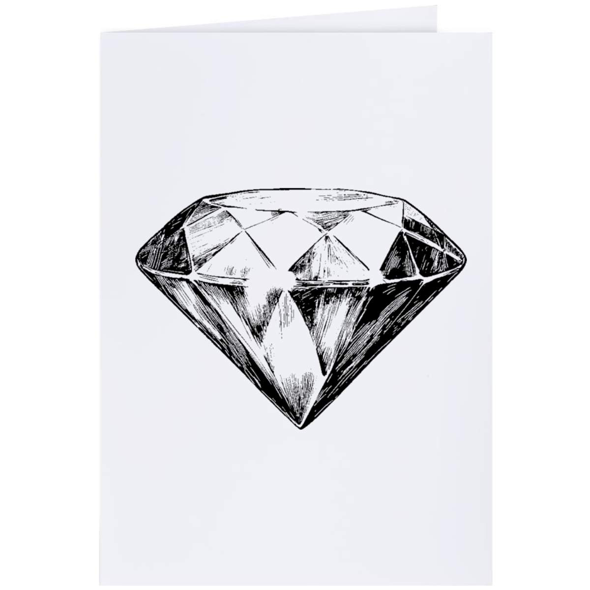 'Cut Diamond' Greeting Card - A4 - Blank Inside for Birthdays, Thank You Notes, Invitations and Gifts (GC00077380)