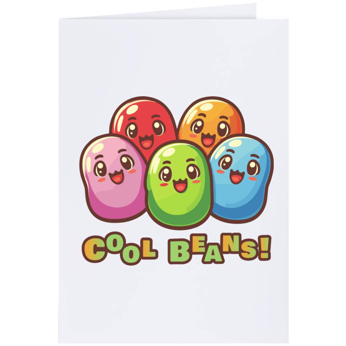 'Cool Jelly Beans' Greeting Card - A4 - Blank Inside for Birthdays, Thank You Notes, Invitations and Gifts (GC00078524)