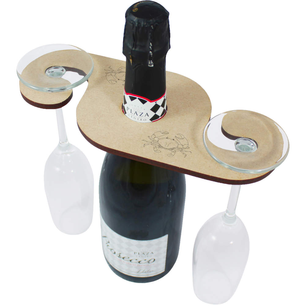 'Atlantic Sea Crab' Wooden Wine Glass / Bottle Holder (GH00079051)