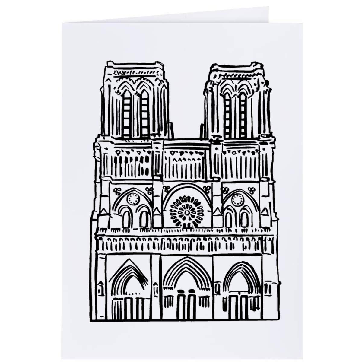 4 x 'Notre Dame Cathedral' Gift Tags / Labels (GI00025470)