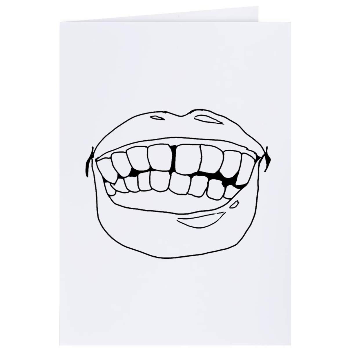 4 x 'Mouth Showing Teeth' Gift Tags / Labels (GI00026101)