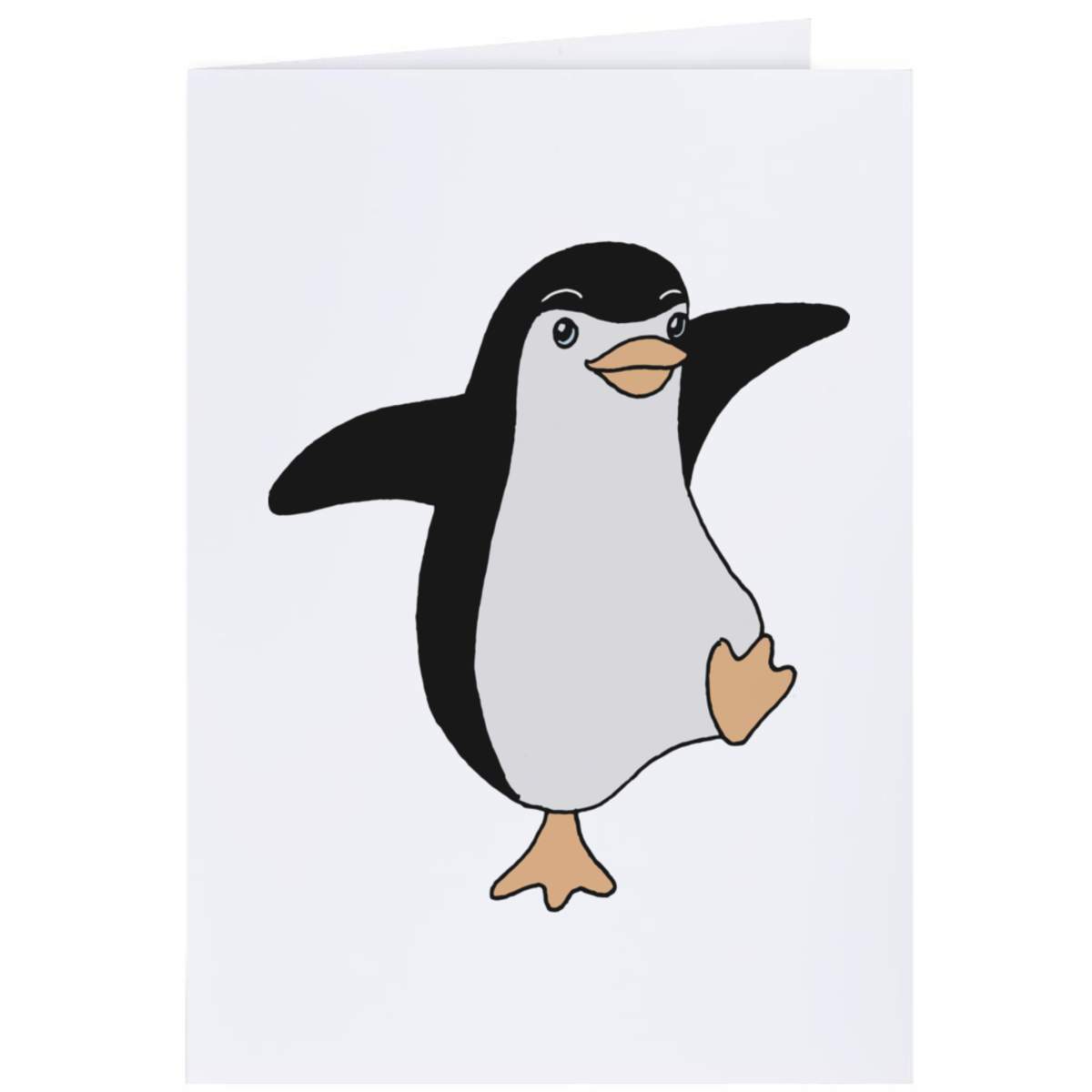 4 x 'Funny Dancing Penguin' Gift Tags / Labels (GI00026907)