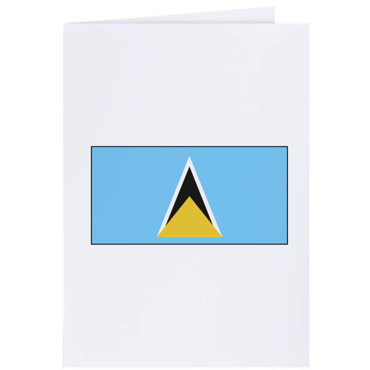 4 x 'Saint Lucia Flag' Gift Tags / Labels - Present Labels for Birthdays, Christmas, Weddings and Parties (GI00027419)