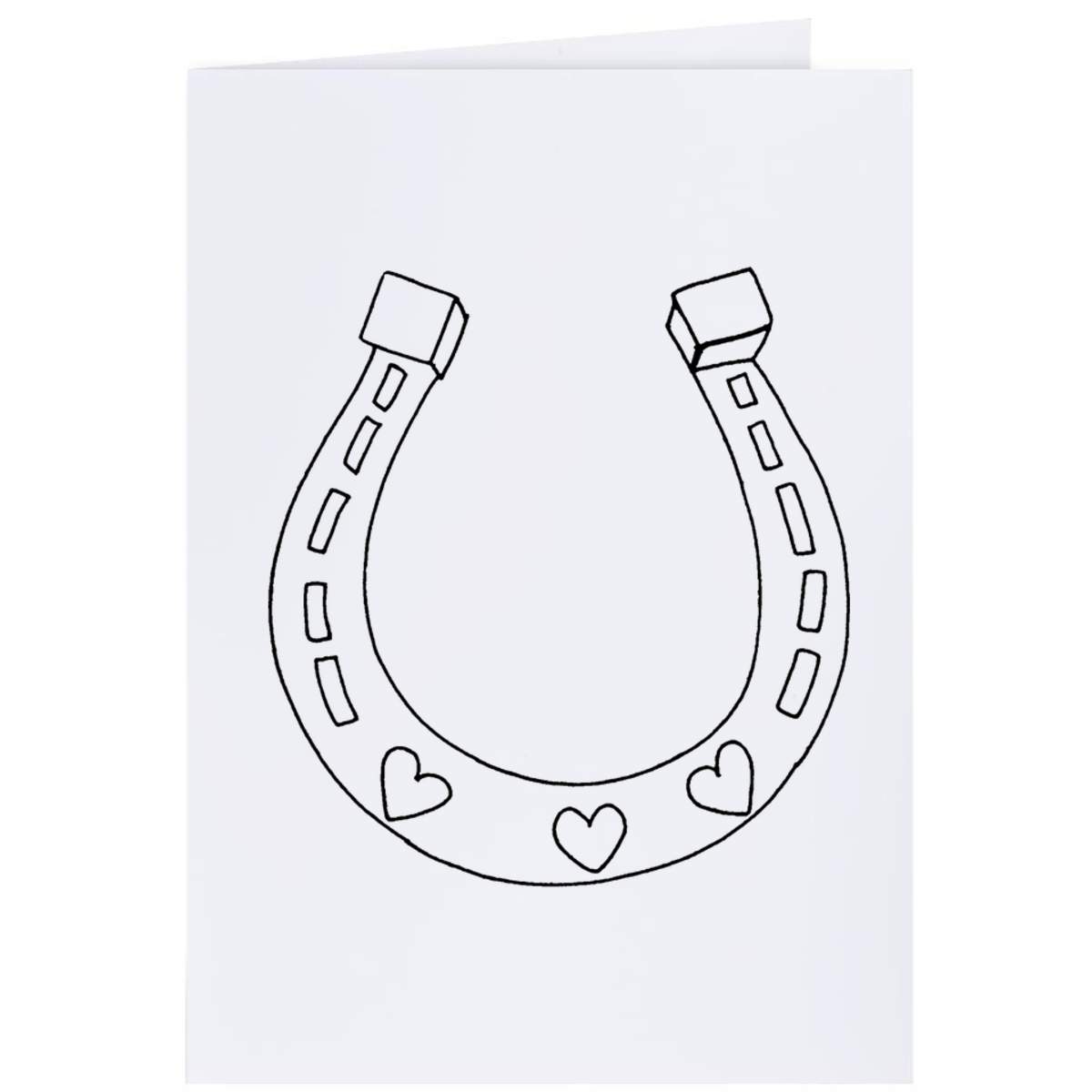 4 x 'Heart Horse Shoe' Gift Tags / Labels (GI00029860)