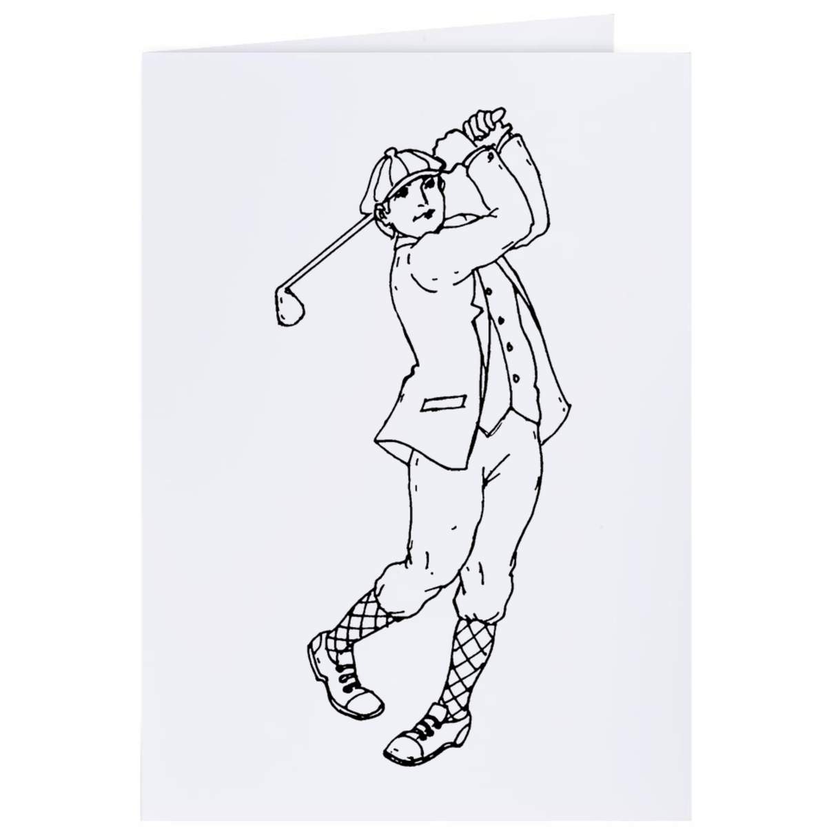 4 x 'Golf Swing' Gift Tags / Labels (GI00033782)