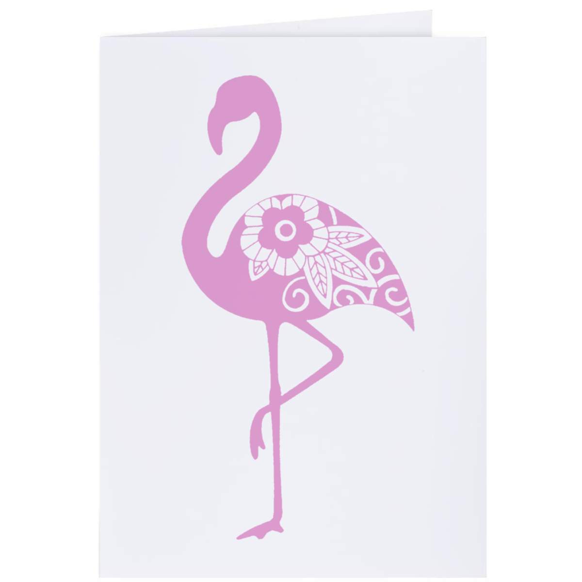 4 x 'Pink Patterned Flamingo' Gift Tags / Labels (GI00034231)
