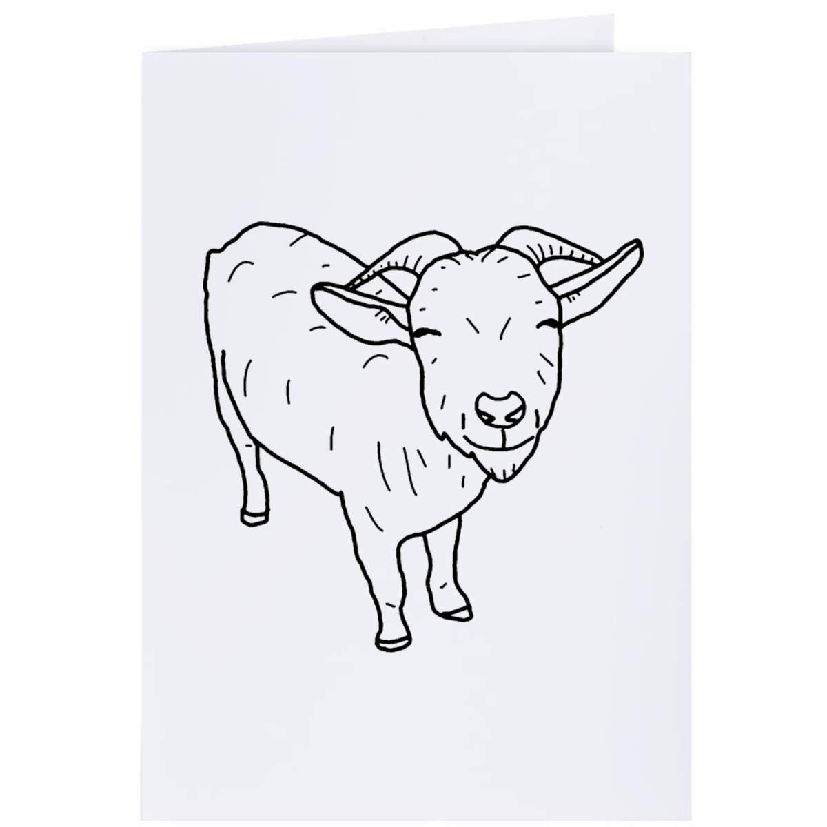 4 x 'Happy Goat' Gift Tags / Labels (GI00034755)