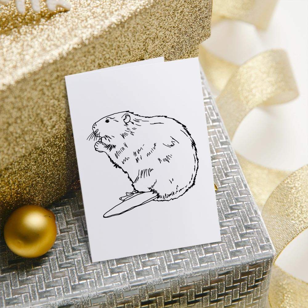 Emballage cadeau / papier demballage offres / étiquettes cadeaux « castor » (GI027713)