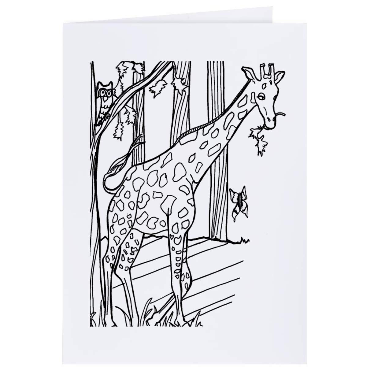4 x 'Giraffe In The Jungle' Gift Tags / Labels (GI00036011)