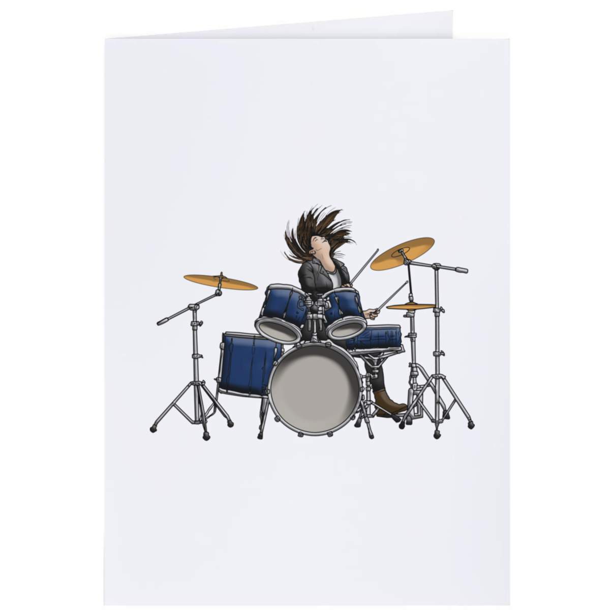 4 x 'Heavy Rock Drummer' Gift Tags / Labels (GI00037930)