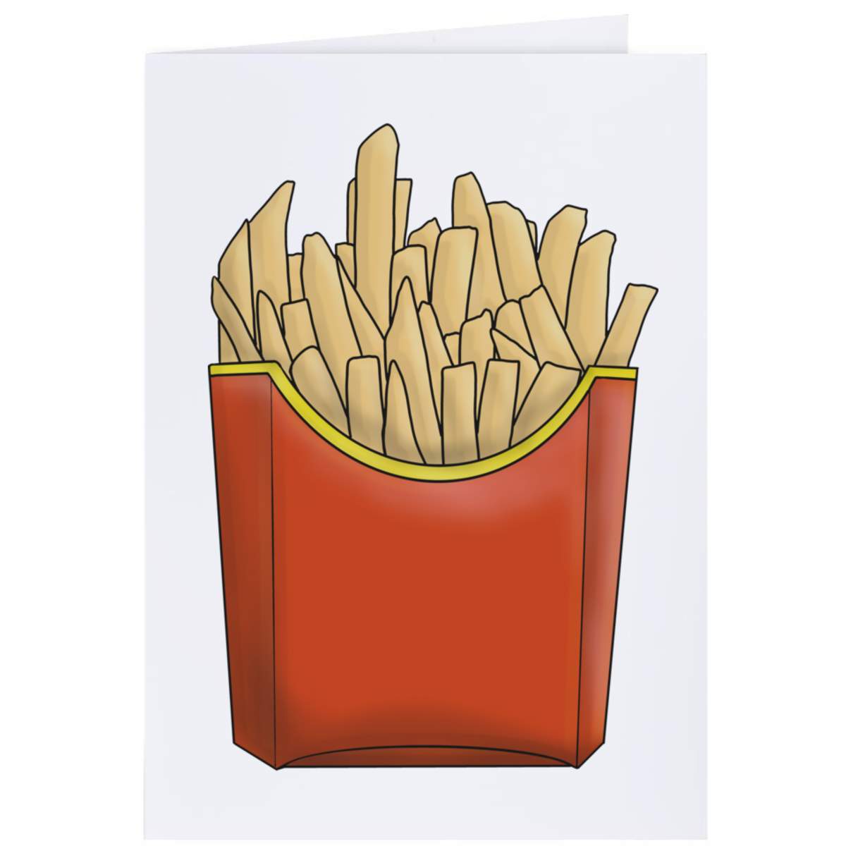 4 x 'Fast Food Fries' Gift Tags / Labels (GI00048484)