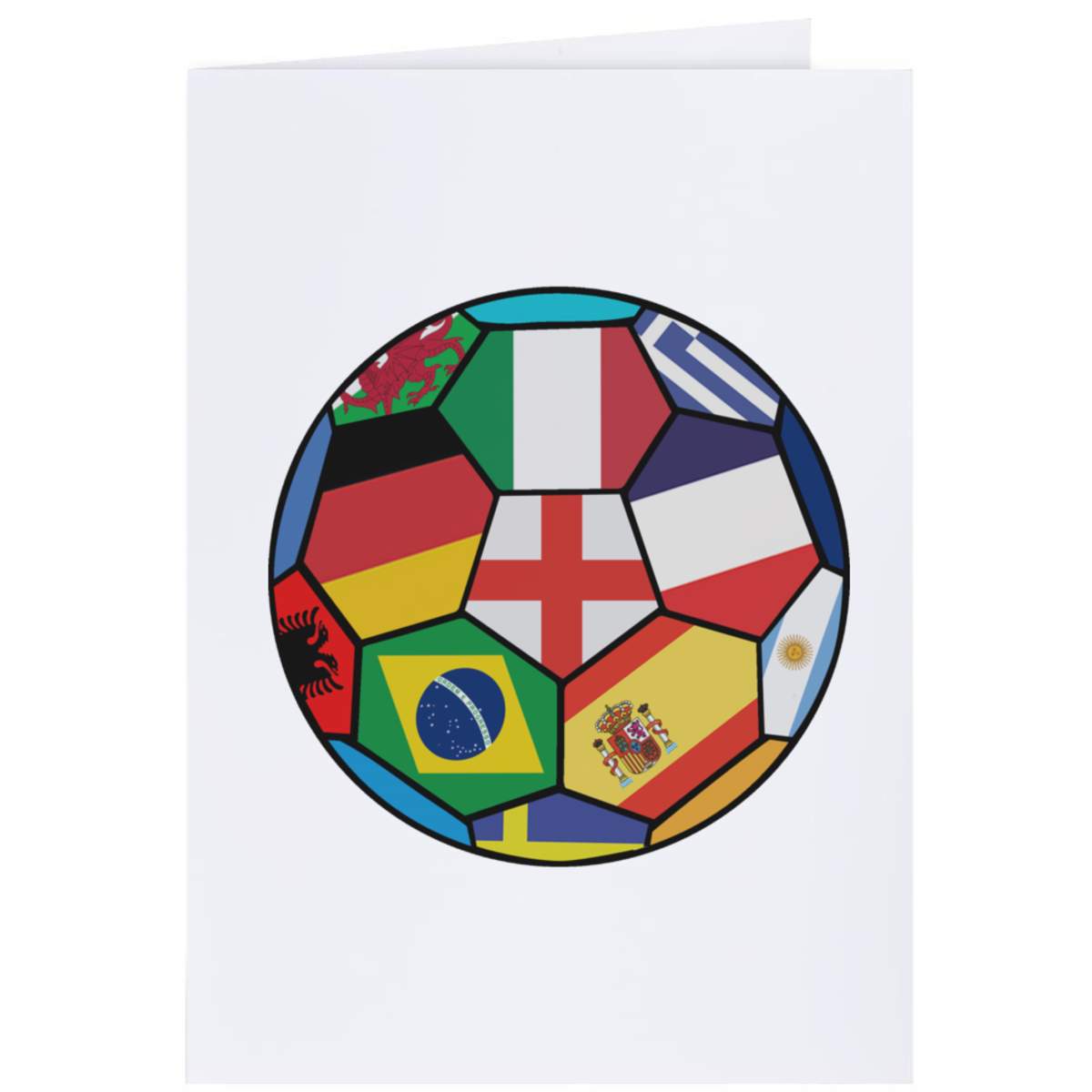 4 x 'World Cup Flags Football' Gift Tags / Labels (GI00052012)