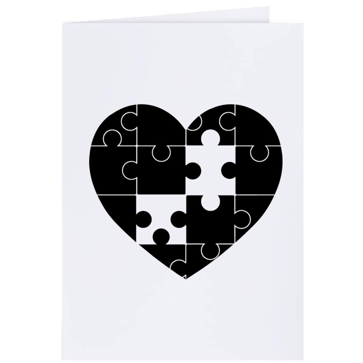 4 x 'Autism Jigsaw Piece Heart' Gift Tags / Labels - Present Labels for Birthdays, Christmas, Weddings and Parties (GI00070275)