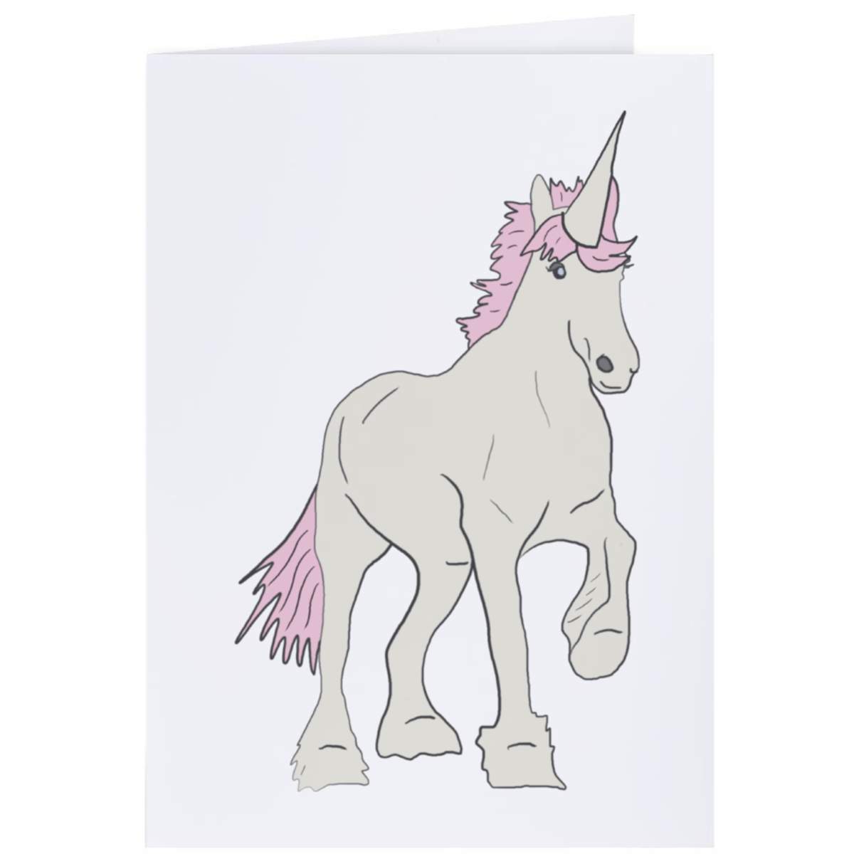4 x 'Unicorn pink hair ' Gift Tags / Labels (GI00075009)