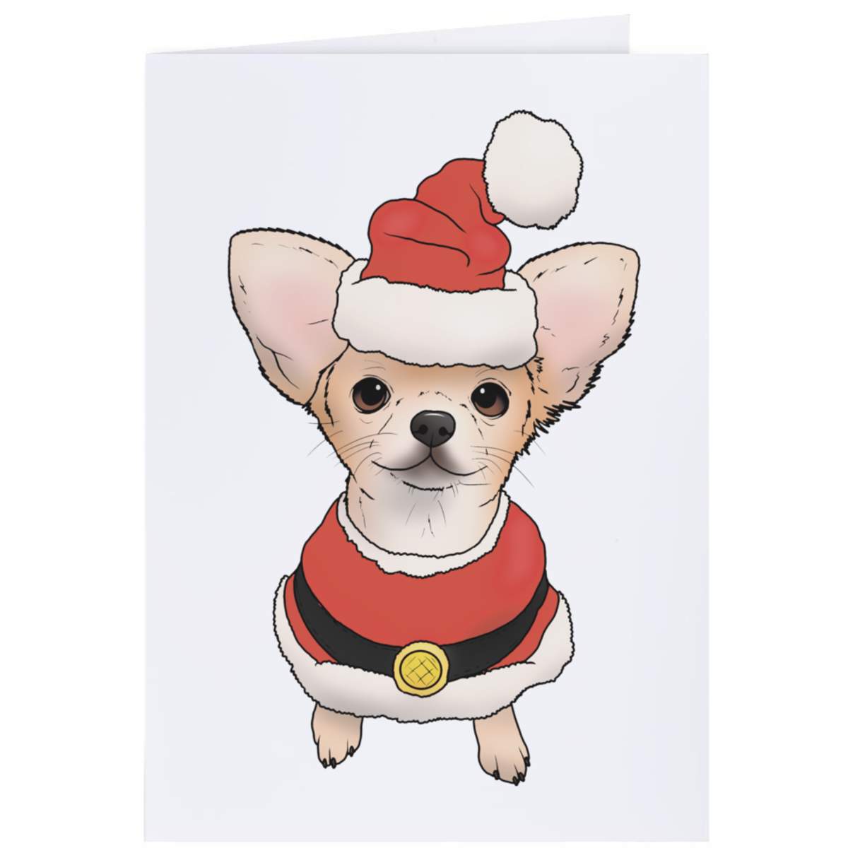 4 x 'Christmas Chihuahua' Gift Tags / Labels (GI00075513)