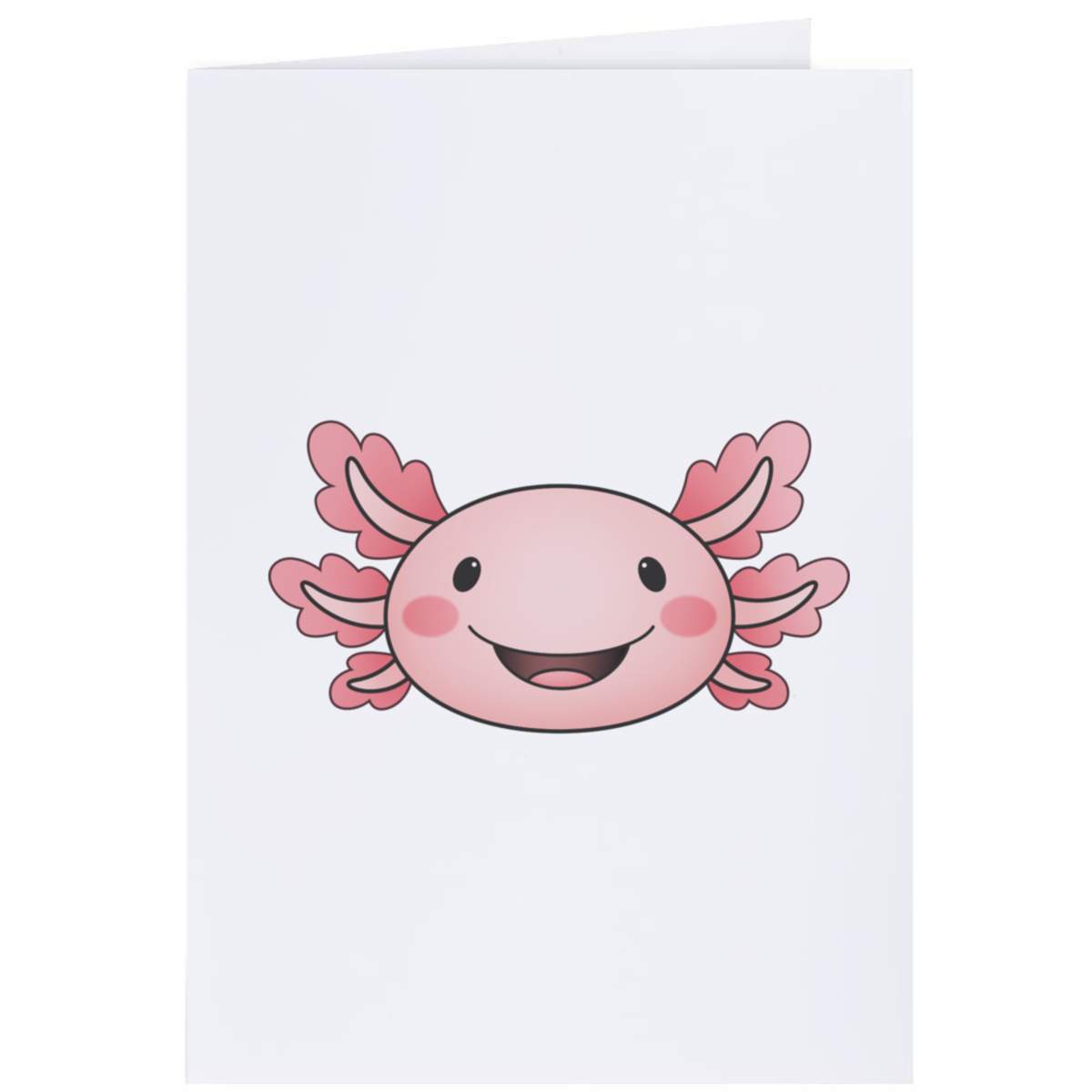 4 x 'Happy Axolotl Face' Gift Tags / Labels - Present Labels for Birthdays, Christmas, Weddings and Parties (GI00077925)