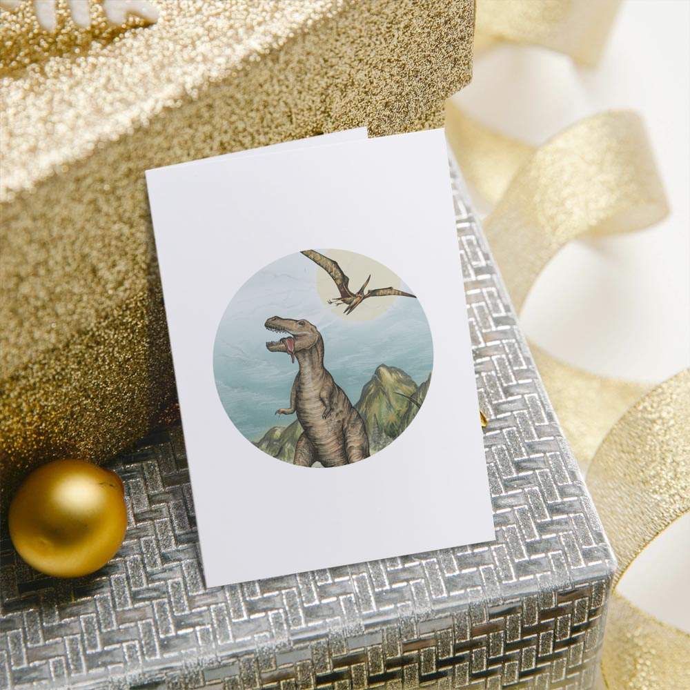 'Dinosaur Landscape' Gift Wrap / Wrapping Paper / Gift Tags (GI041559) - Picture 15 of 16
