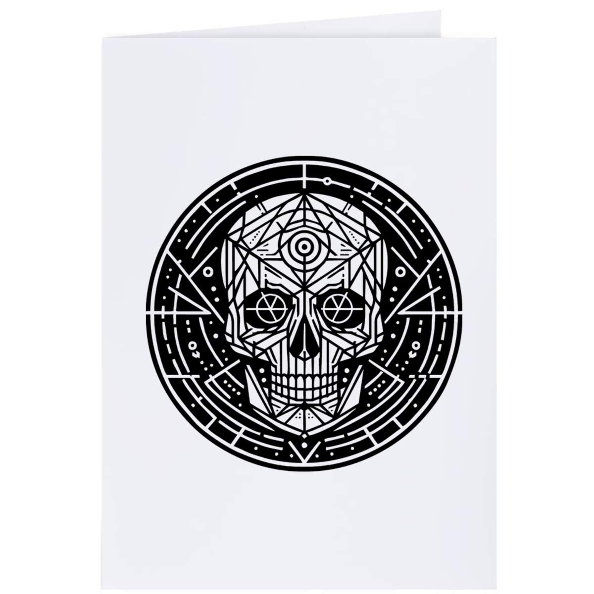 4 x 'Geometric Skull' Gift Tags / Labels (GI00088515)