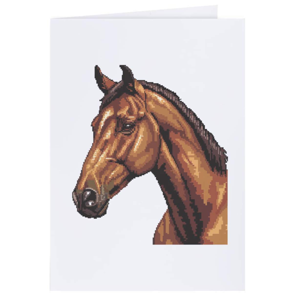 4 x 'Horse Portrait Pixel Art' Gift Tags / Labels (GI00089772)