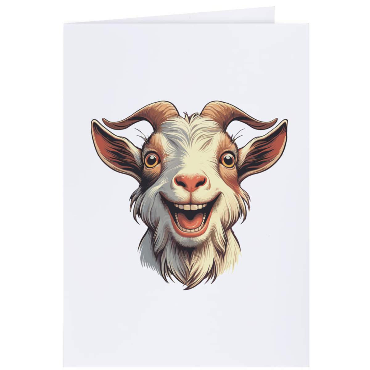 4 x 'Happy Goat Portrait' Gift Tags / Labels (GI00099573)