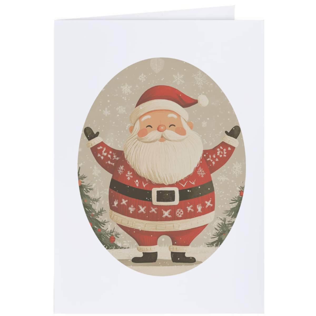 4 x 'Happy Santa Claus' Gift Tags / Labels (GI00103720)