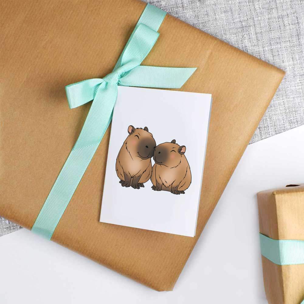 'Capybara Couple' Gift Wrap / Wrapping Paper / Gift Tags (GI051486) - Picture 10 of 12