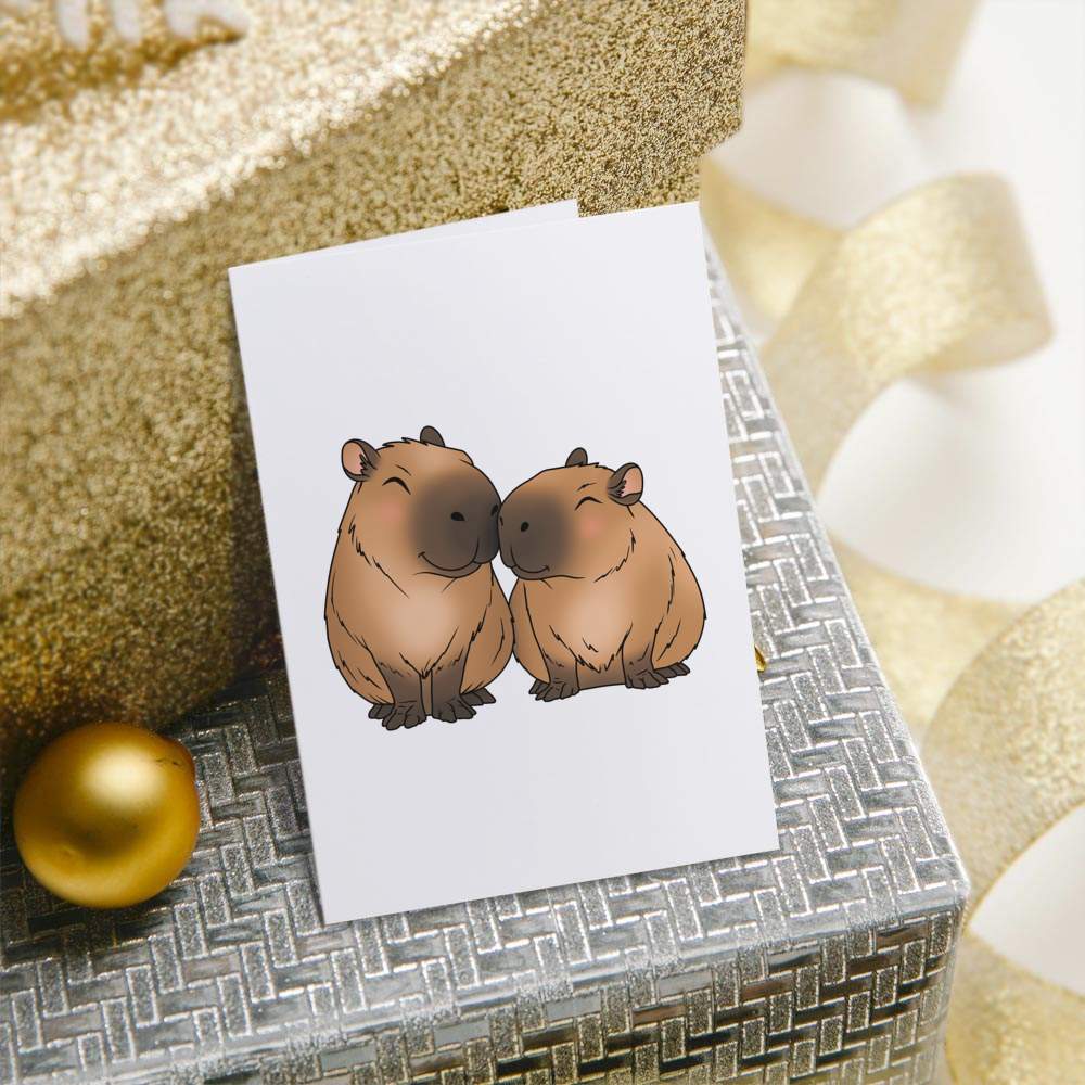 'Capybara Couple' Gift Wrap / Wrapping Paper / Gift Tags (GI051486) - Picture 11 of 12
