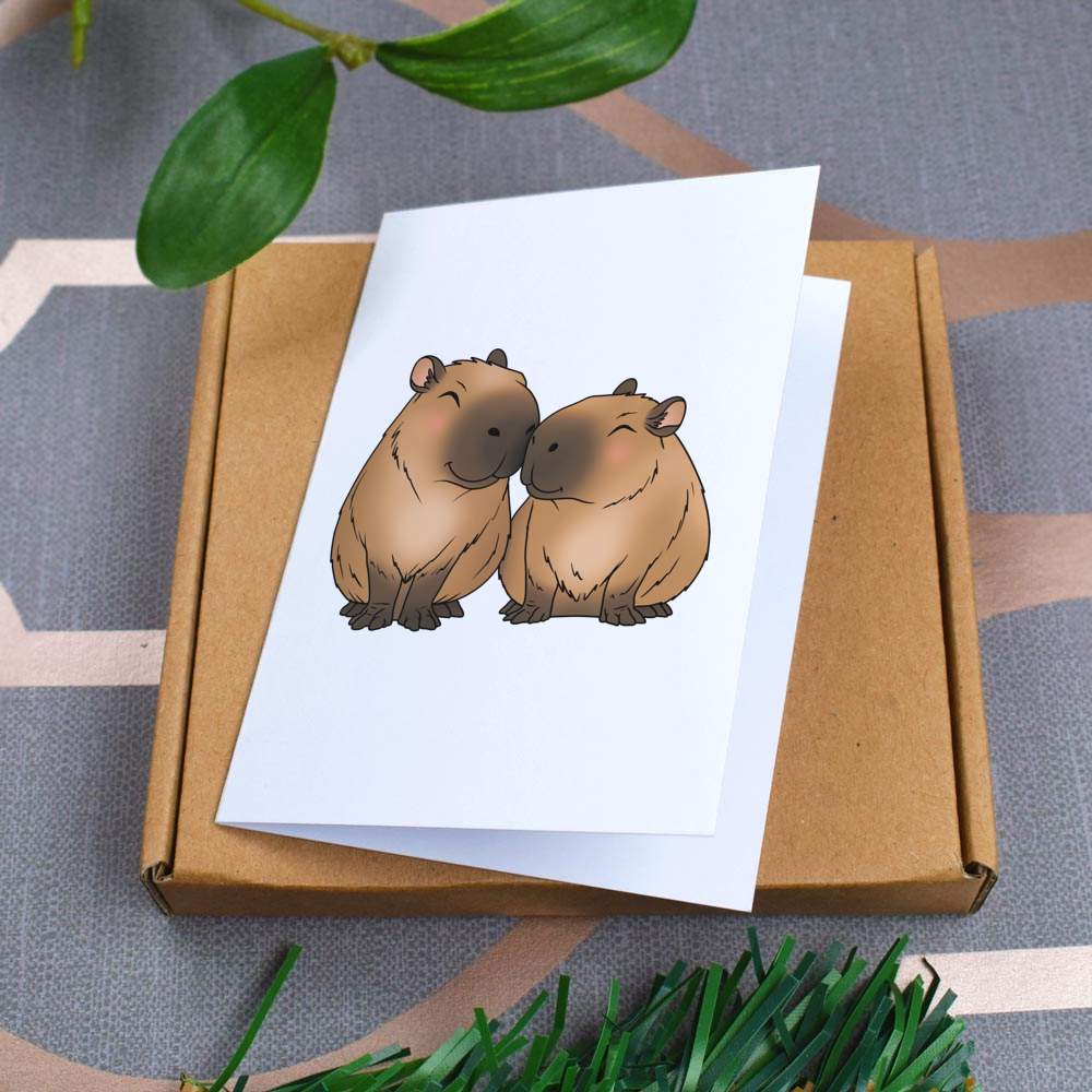 'Capybara Couple' Gift Wrap / Wrapping Paper / Gift Tags (GI051486) - Picture 12 of 12