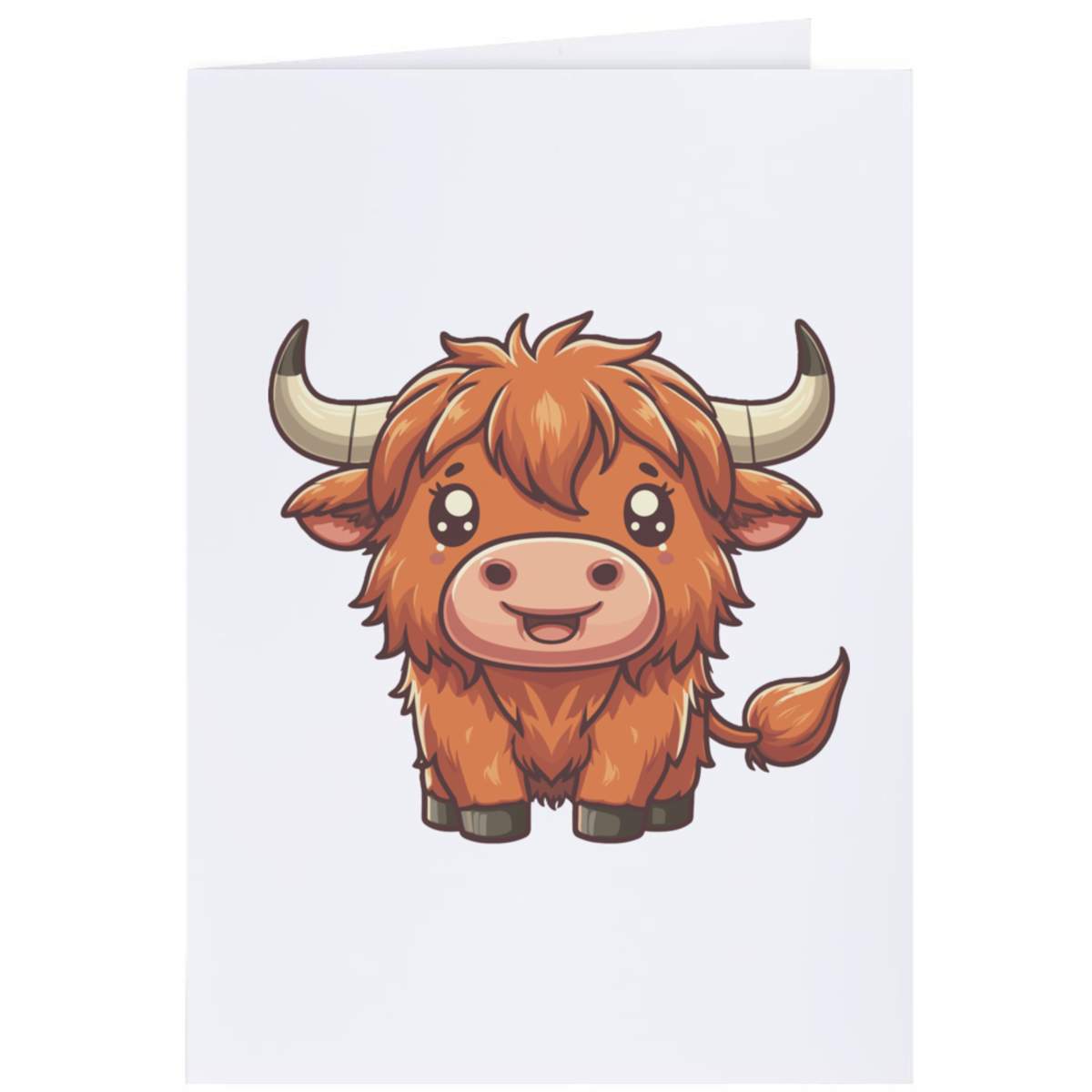 4 x 'Cute Highland Cow' Gift Tags / Labels (GI00104350)