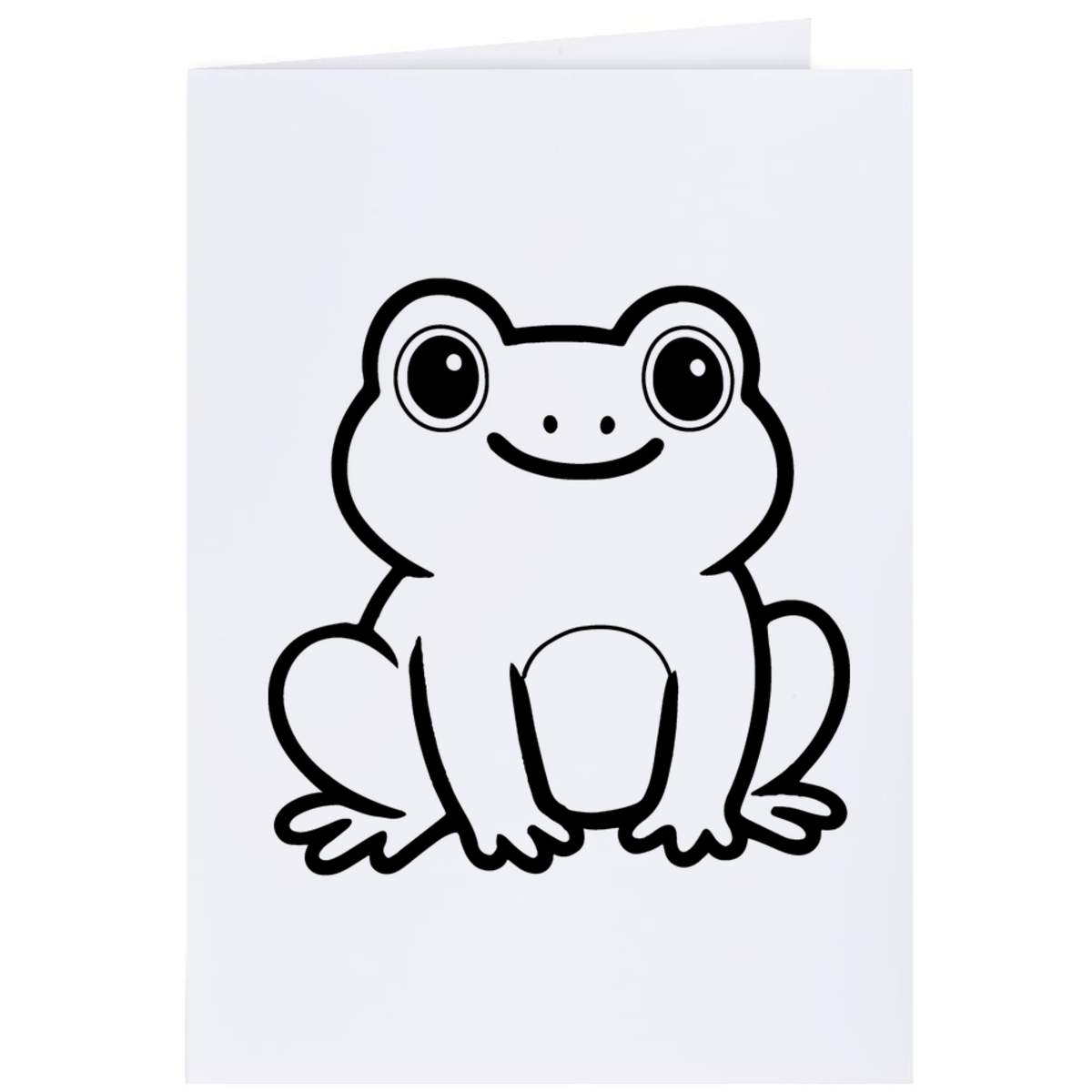 4 x 'Cute Sitting Frog' Gift Tags / Labels (GI00112404)