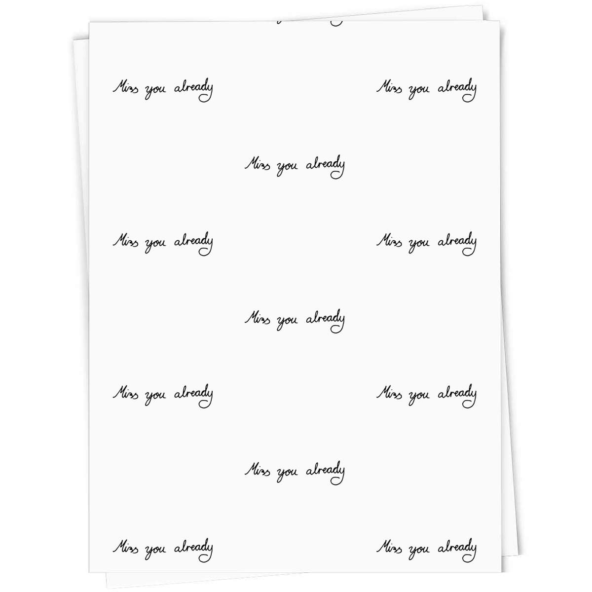'Miss You Already' Gift Wrap / Wrapping Paper / Gift Tags (GI009663)