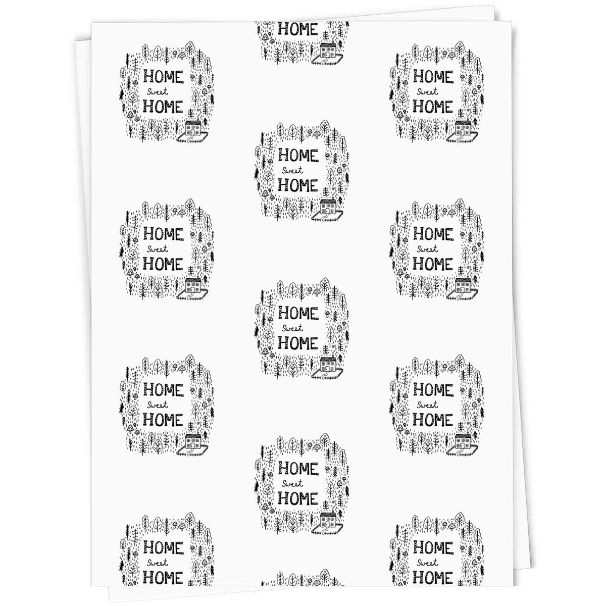 A1 'Home Sweet Home' Gift Wrap / Wrapping Paper Sheet (GI00004337)