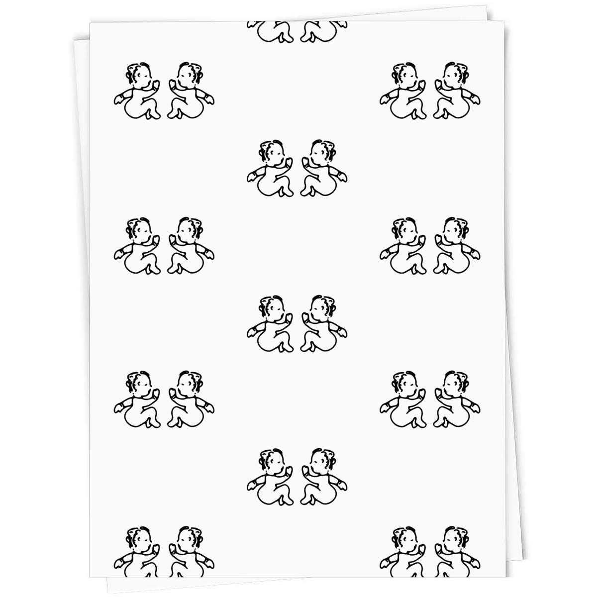 A1 'Twin Babies' Gift Wrap / Wrapping Paper Sheet (GI00005281)