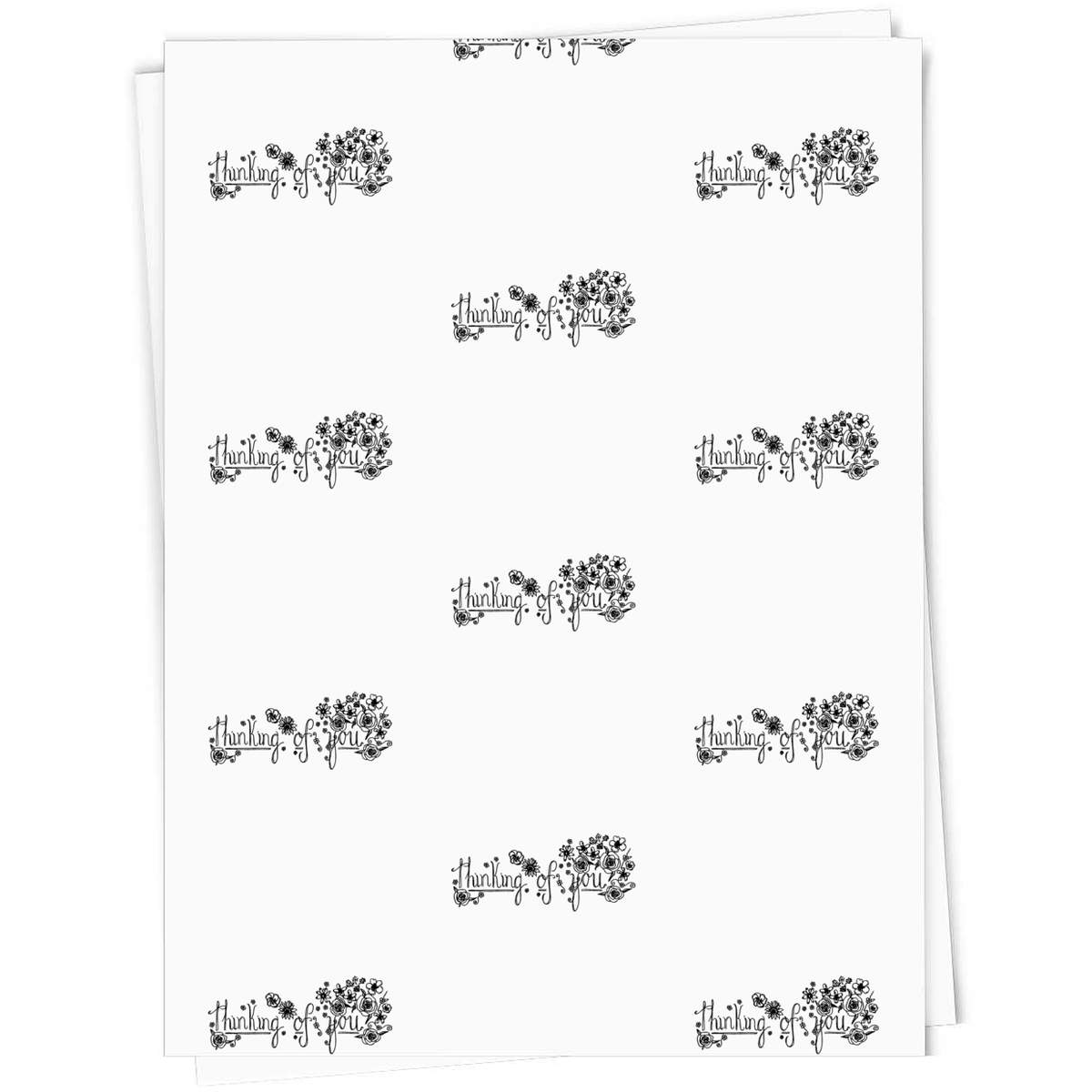 A1 'Thinking Of You' Gift Wrap / Wrapping Paper Sheet (GI00007075)