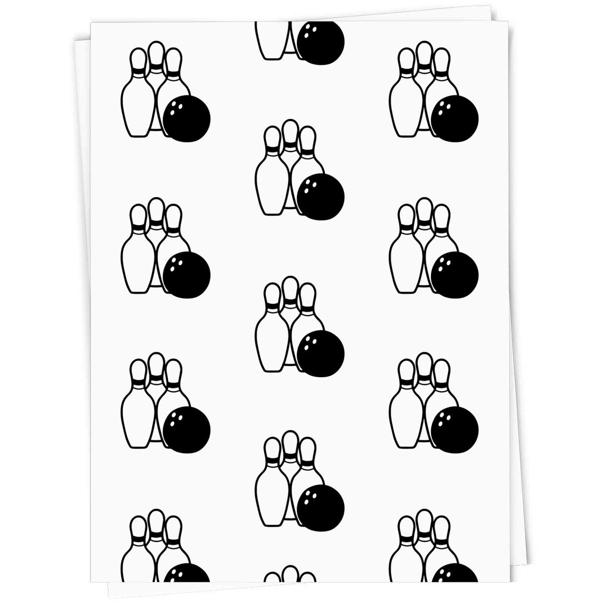 A1 'Bowling Ball & Pins' Gift Wrap / Wrapping Paper Sheet (GI00009661)