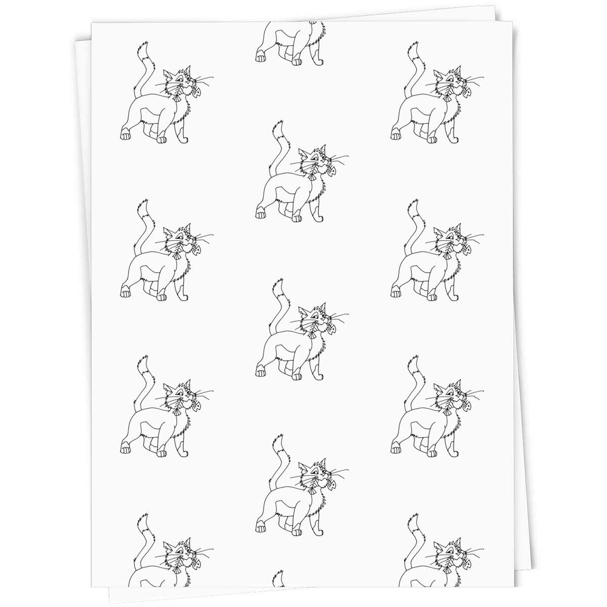 'Cat With Fishbone' Gift Wrap / Wrapping Paper / Gift Tags (GI019843)