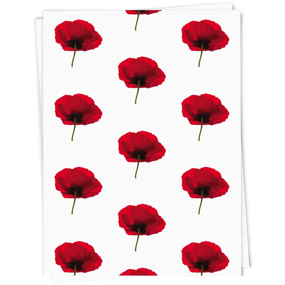 POPPIES gift-wrap with gift tag 