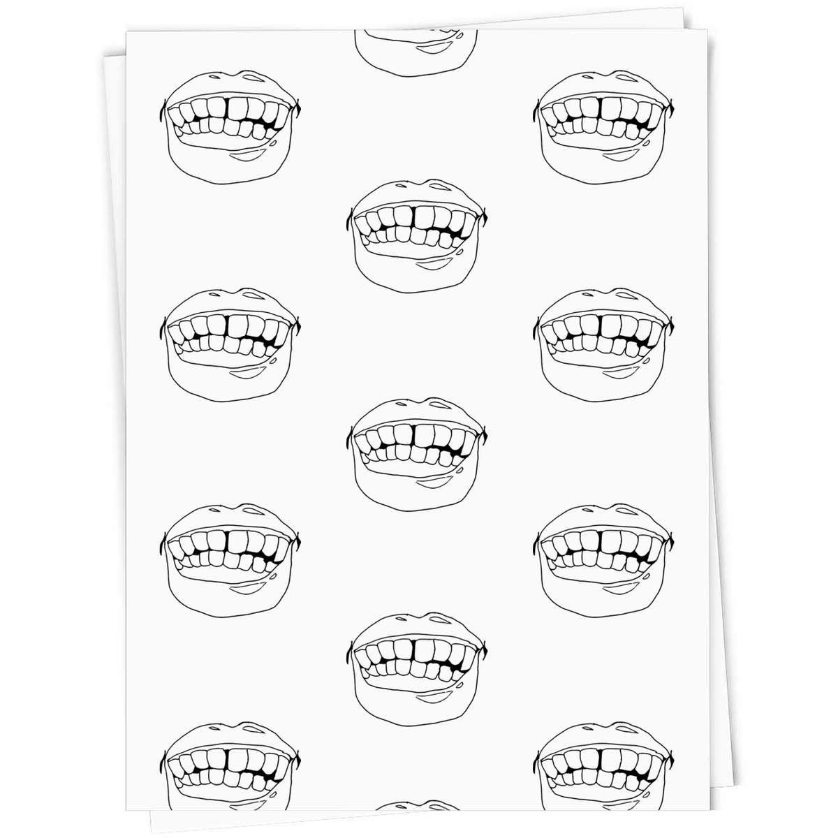 'Mouth Showing Teeth' Gift Wrap / Wrapping Paper / Gift Tags (GI021777)