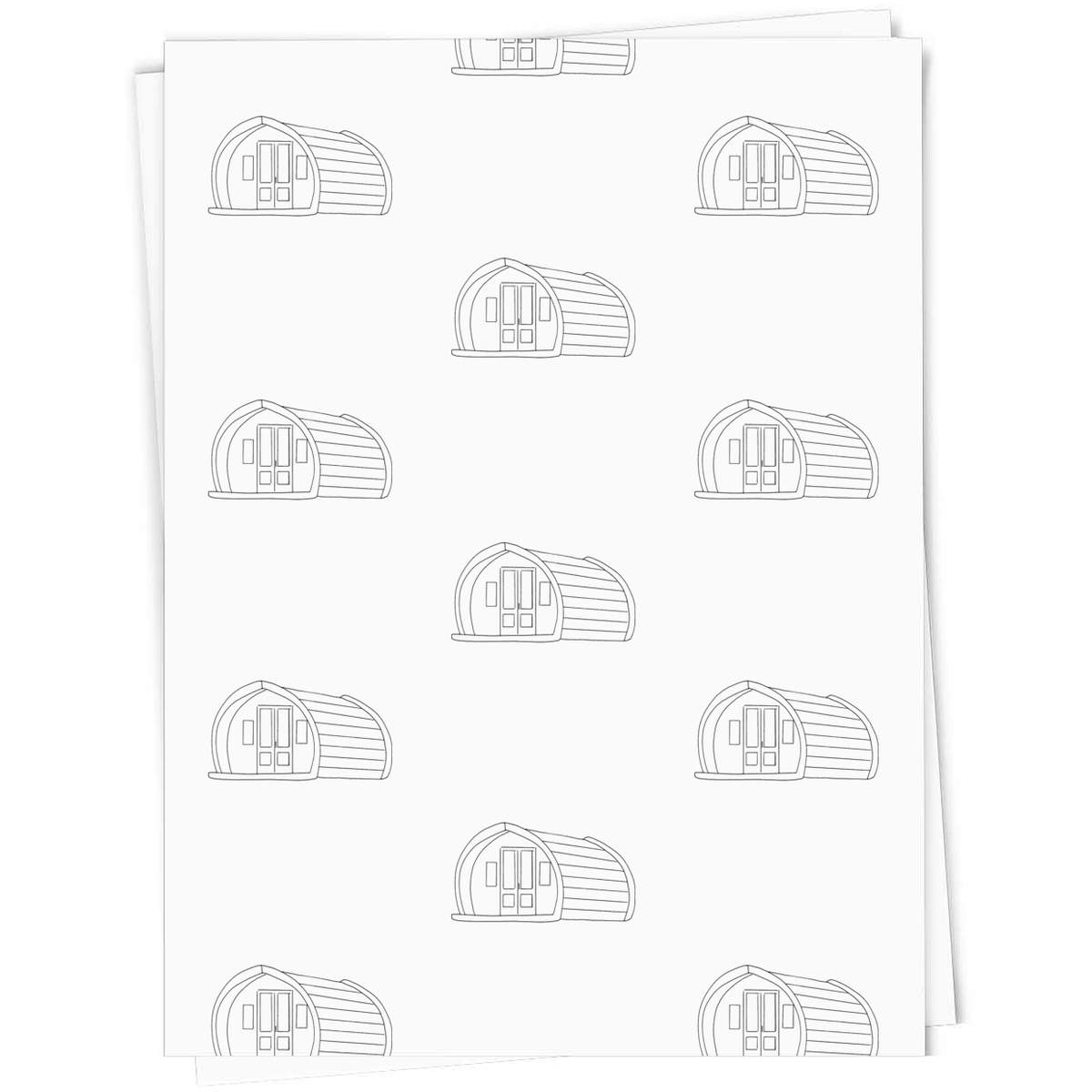 'Glamping Hut' Gift Wrap / Wrapping Paper / Gift Tags (GI021888)