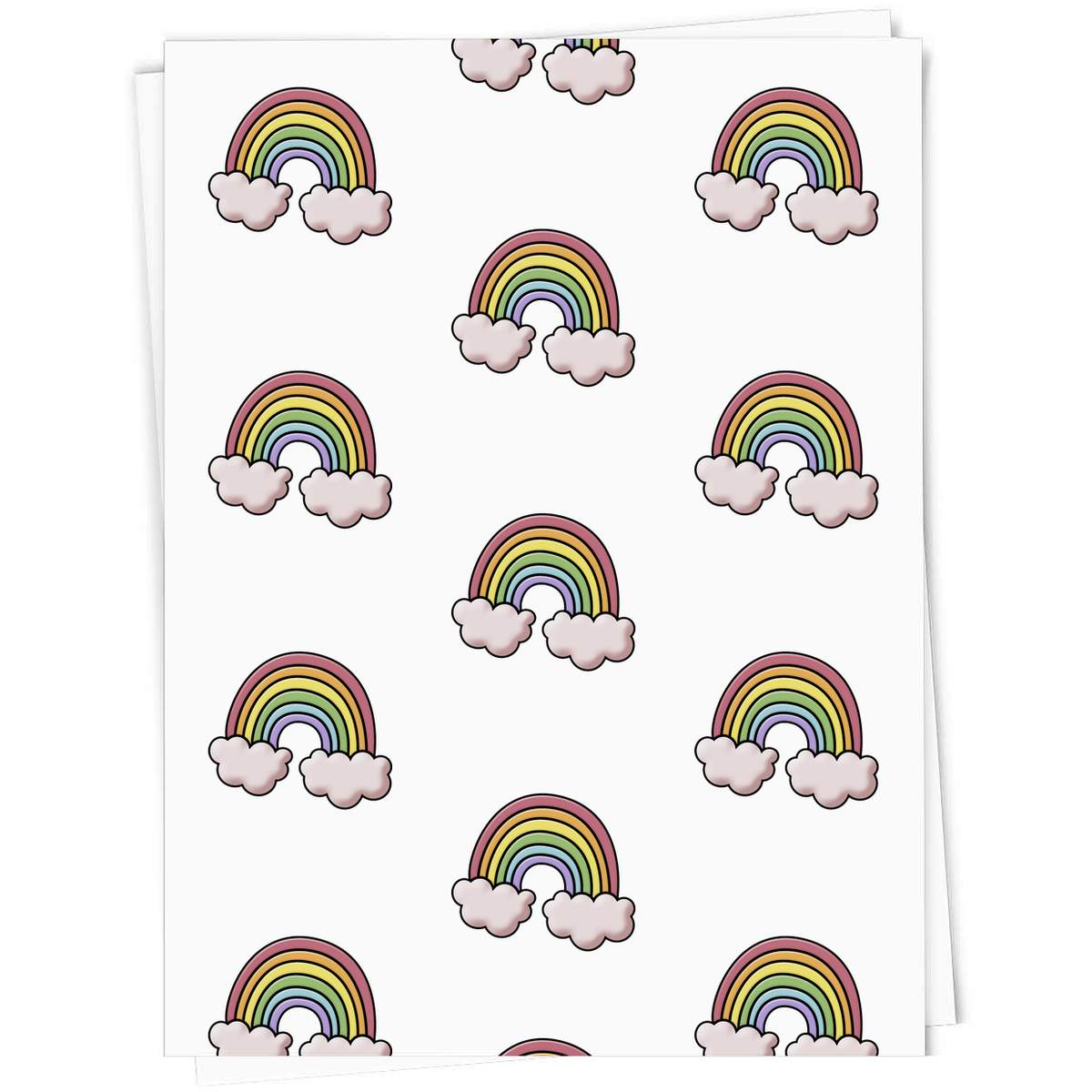 'Rainbow & Clouds' Gift Wrap / Wrapping Paper / Gift Tags (GI023561)