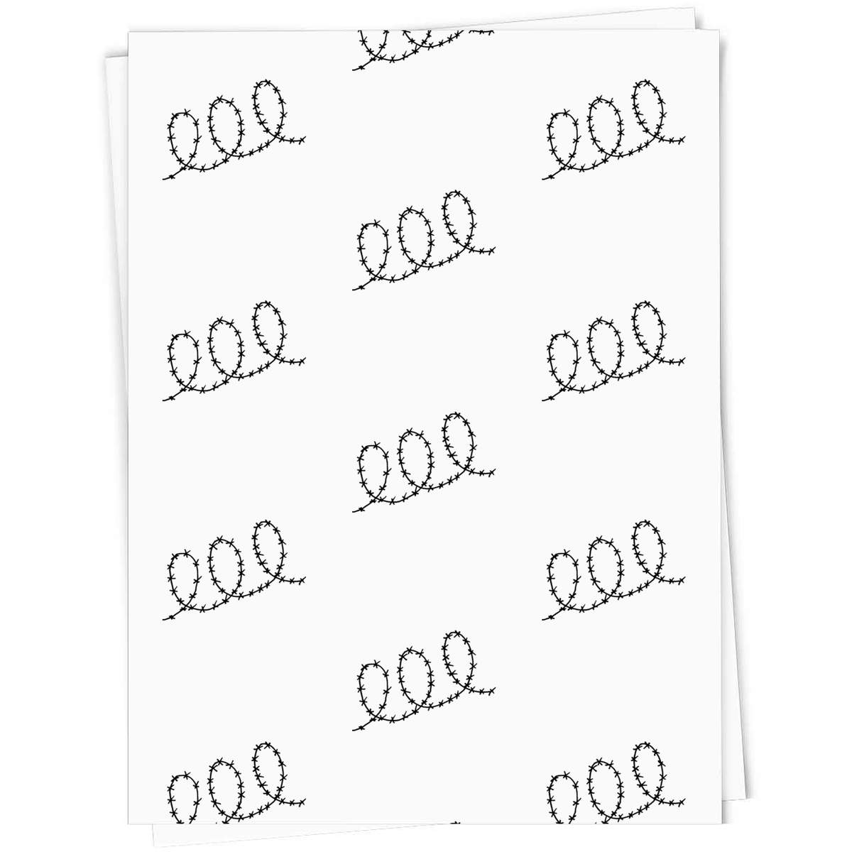 A1 'Barbed Wire' Gift Wrap / Wrapping Paper Sheet (GI00015875)