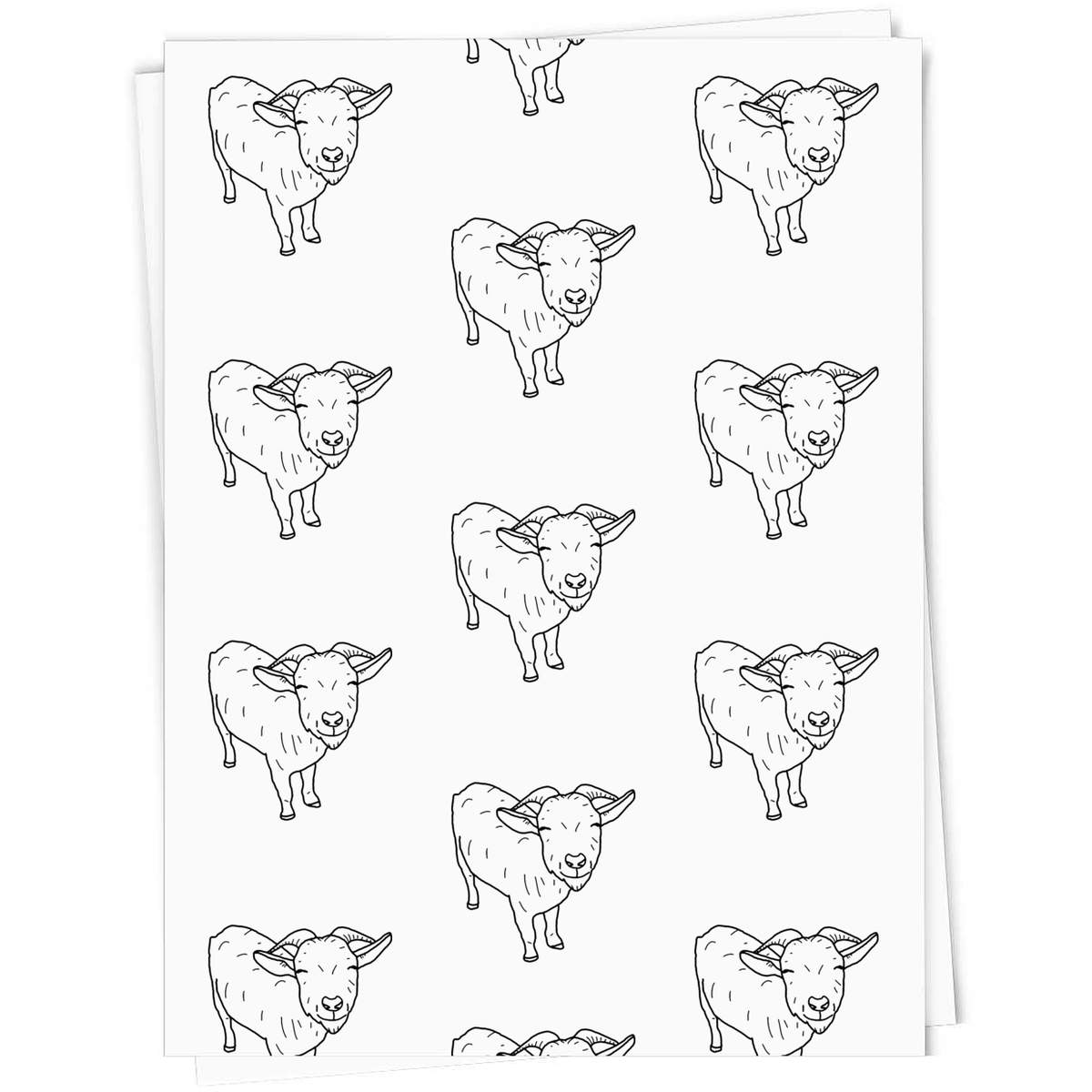 'Happy Goat' Gift Wrap / Wrapping Paper / Gift Tags (GI025258)